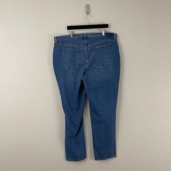 Abercrombie & Fitch Curve Love High Rise The '90s Straight Jeans Size 22 - Picture 2 of 7